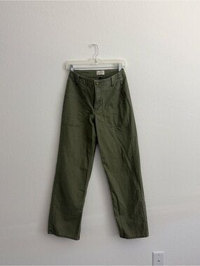 Olive denim pants